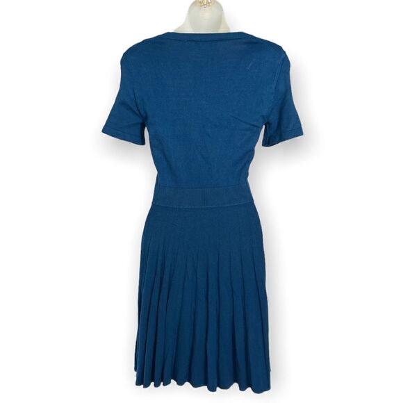 Draper James Short Sleeve Blue Sweater Dress Size XS - Picture 3 of 4